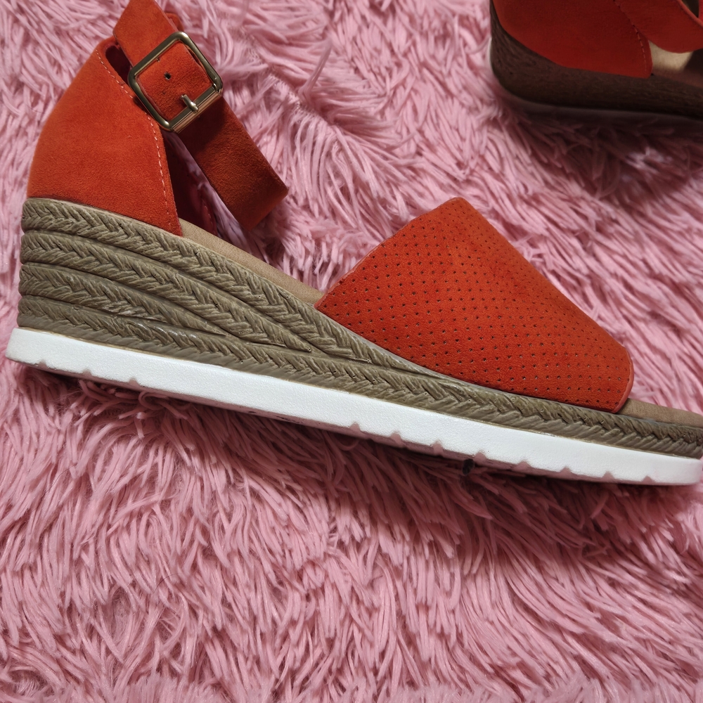 CL by Laundry Women's Bold Orange Espadrilles - Picture 6 of 10